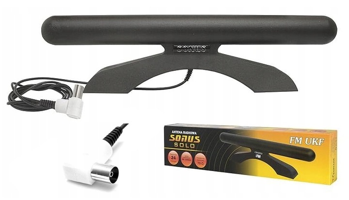 Antena Radiowa Pokojowa FM UKF 12db Radio Sonus do Radia z Kablem Antenka