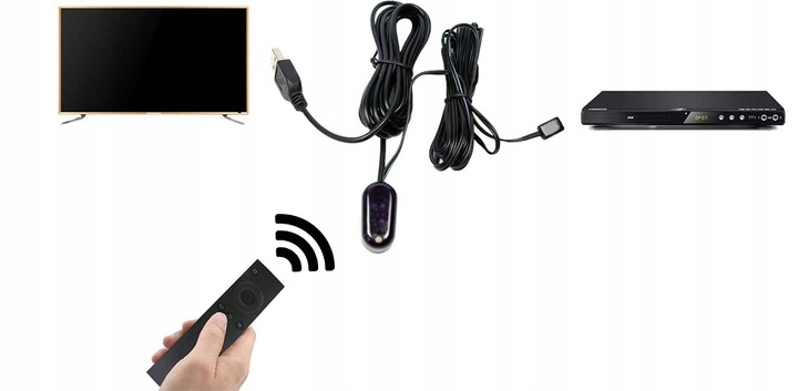 Przekaźnik Przedłużacz Sygnału Pilota na Podczerwień IR Extender