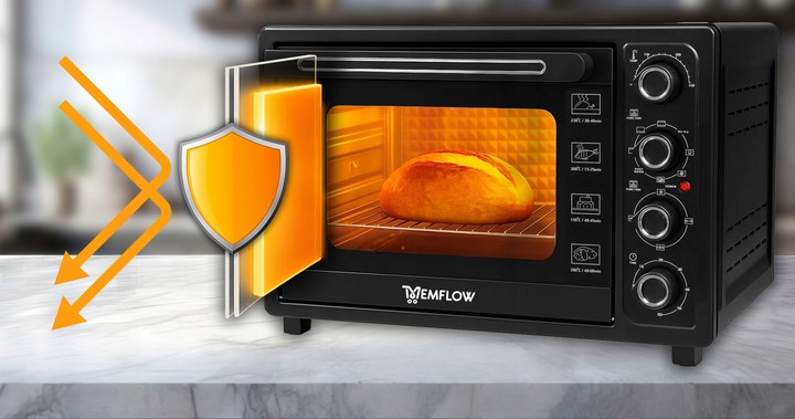 PIEKARNIK ELEKTRYCZNY Z TERMOOBIEGIEM SUSZARKA SPOŻYWCZA GRILL 45L