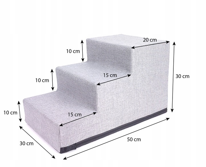 SCHODY SCHODKI DLA PSA 3 STOPNIE