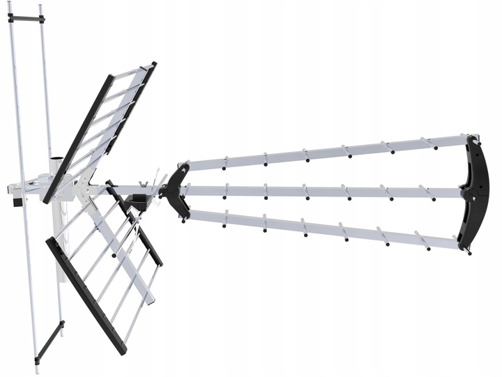 ANTENA KIERUNKOWA DVB-T2 DO TV NAZIEMNEJ MUX8 Filtr LTE HD 4K UHF VHF 120km