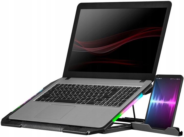 Podstawka Podkładka Chłodząca POD LAPTOPA Laptop DO 17' Regulacja 2XUSB LED