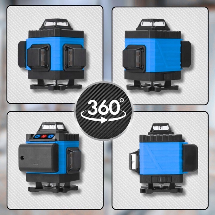 POZIOMNICA LASEROWA POZIOMICA 4D 16 LINII KRZYŻOWA 360 LASER STOJAK