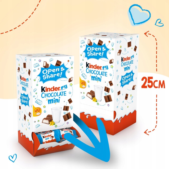 Kinder Chocolate Mini Open&Share Box, czekoladki, nadzienie