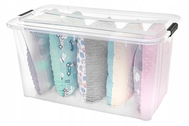 Pojemnik Pudełko Plastikowe 80L Master BOX Duże Przeźroczyste z