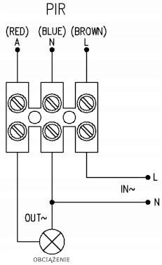 CZUJNIK RUCHU NATYNKOWY DO LED SUFITOWY PIR 360°