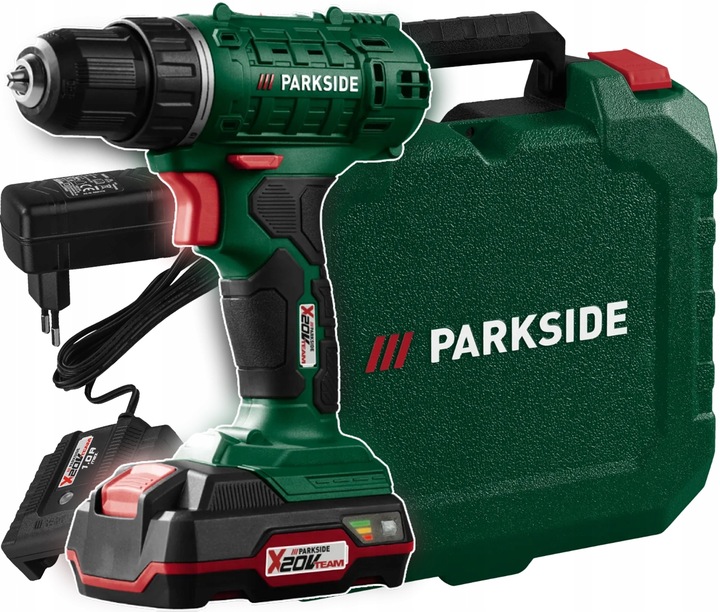 PARKSIDE Akumulatorowa Wiertarkowkrętarka PBSSA 20-Li A1, 20 V z AKU +