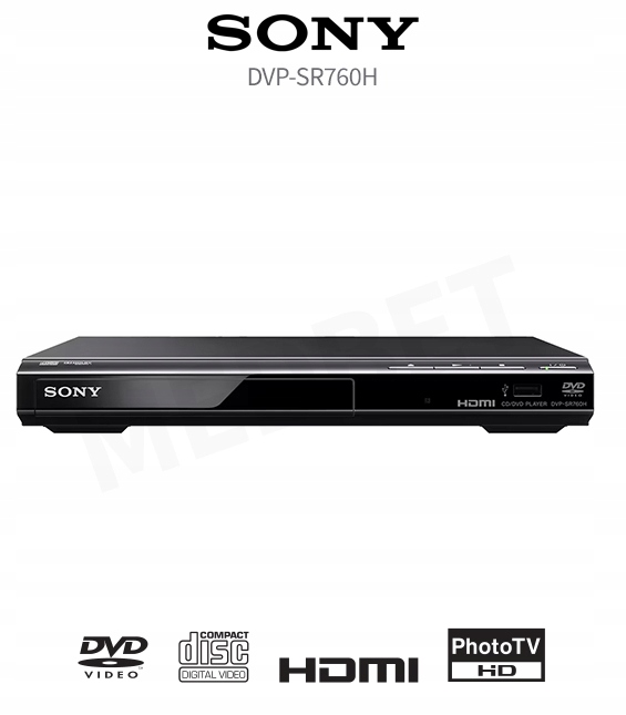 ODTWARZACZ MULTIMEDIALNY SONY DVP-SR760H DVD CD VCD USB HDMI CINCH PILOT