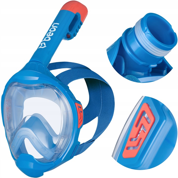 MASKA DO NURKOWANIA DLA DZIECI PEŁNOTWARZOWA DO SKORKELINGU PŁYWANIA BEON