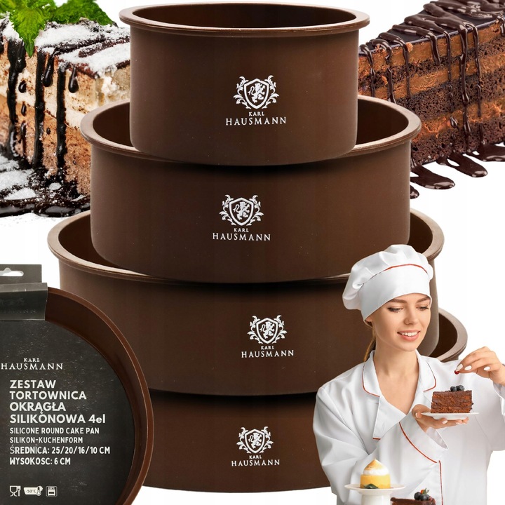 ZESTAW SILIKONOWA FORMA do PIECZENIA OKRĄGŁA FORMA BLACHA DO PIECZENIA