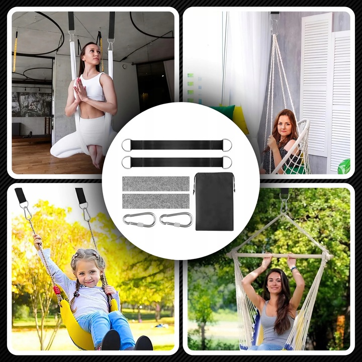 PASY DO HAMAKA MOCOWANIE DO HUŚTAWKI ZESTAW LINKI TAŚMY OSŁONY