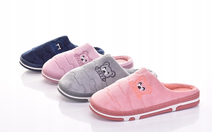 KAPCIE DAMSKIE OCIEPLANE FUTERKO KLASYCZNE CIEPŁE PANTOFLE NA ZIMĘ