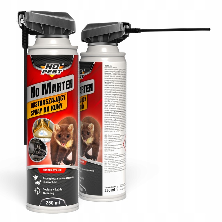 SPRAY ŚRODEK PREPARAT NA KUNY ODSTRASZACZ KUN ŁASIC NO MARTEN NO PEST