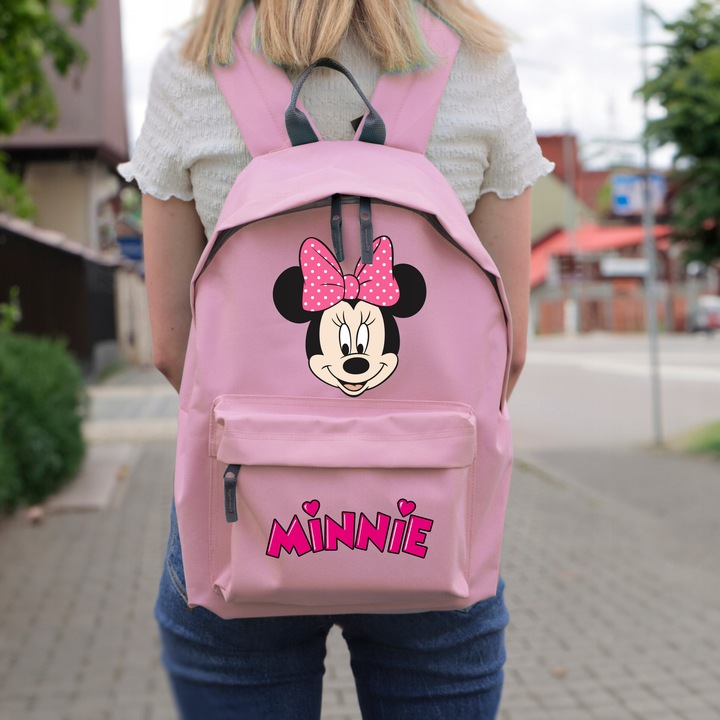 Zestaw Do Szkoły Czerwony Plecak + Piórnik + Pin MINNIE MOUSE Bajka Wzory