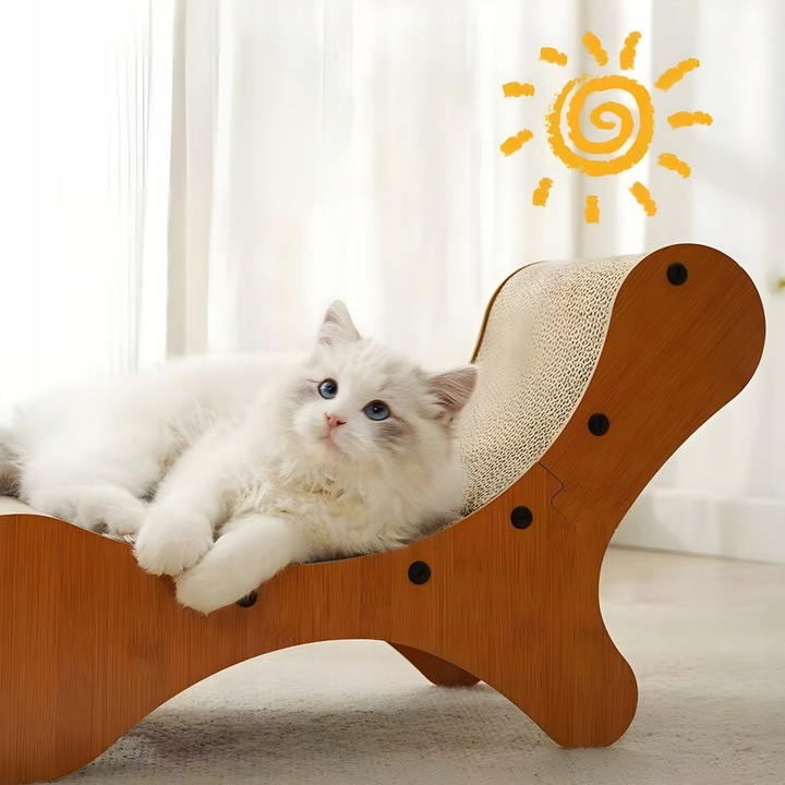 DRAPAK DLA KOTA LEŻAK LEGOWISKO TEKTUROWY KARTONOWY DUŻY NOWOCZESNY ZABAWKA