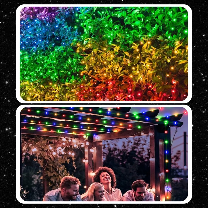 LAMPKI CHOINKOWE 100LED MULTIKOLOR ŚWIĄTECZNE SMART WIFI TUYA PILOT 10M