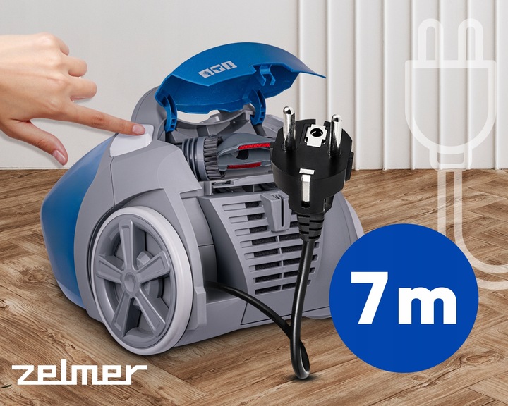 ODKURZACZ WORKOWY ZELMER ANTEK TRADYCYJNY Z FILTREM HEPA + KOŃCÓWKI