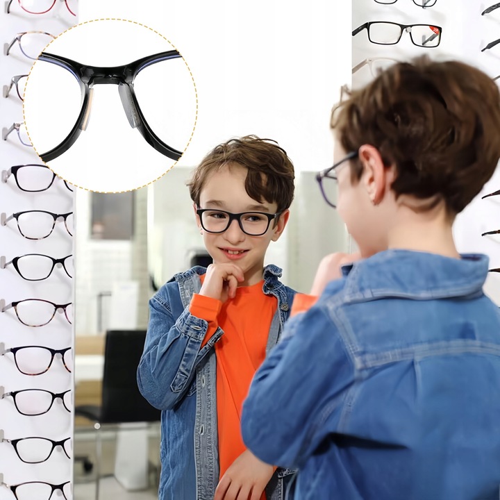 32 PAR NOSKÓW PRZYKLEJANYCH PRZEZROCZYSTYCH DO OKULARÓW 64 NOSKÓW SILIKON