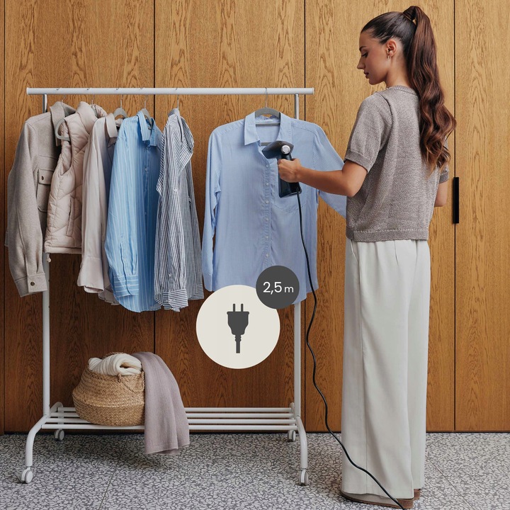 Parownica do ubrań Steamer Ręczna Regulacja Pary 30 g/min 40 sek+