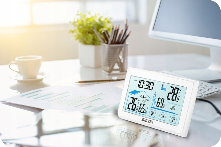 BEZPRZEWODOWA STACJA POGODOWA POGODY HIGROMETR + CZUJNIK