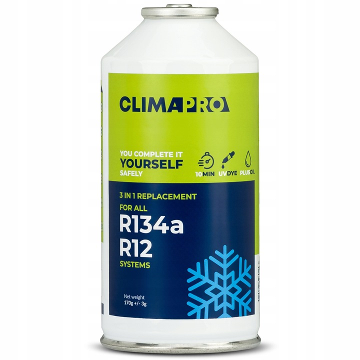 GAZ NABIJANIA KLIMATYZACJI AUT Z R134a CZYNNIK CLIMAPRO + 4w1 USZCZELNIACZ
