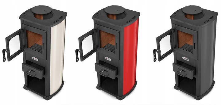 Piec stalowy kominek wolnostojący BLIST Ekonomik Lux / BERNA LUX 8,5