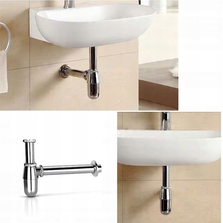 SYFON DO UMYWALKI REGULOWANY UNIWERSALNY UMYWALKOWY 32mm CHROM