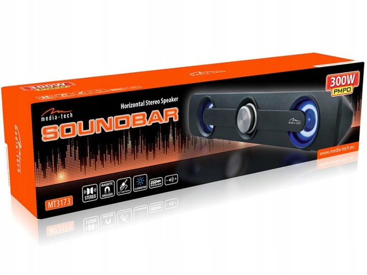 Głośnik soundbar Media-Tech MT3173 USB + Jack Moc 5W RMS Łatwa konfiguracja