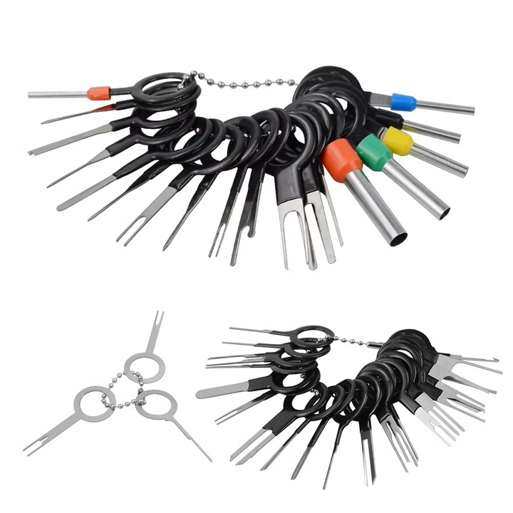 Zestaw 41 szt. WYJMAKI do pinów do demontażu KLUCZE do konektorów ETUI