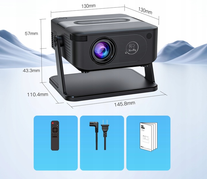 PROJEKTOR RZUTNIK ANDROID SMART TV WIFI FULL HD 6000LM 4K LED