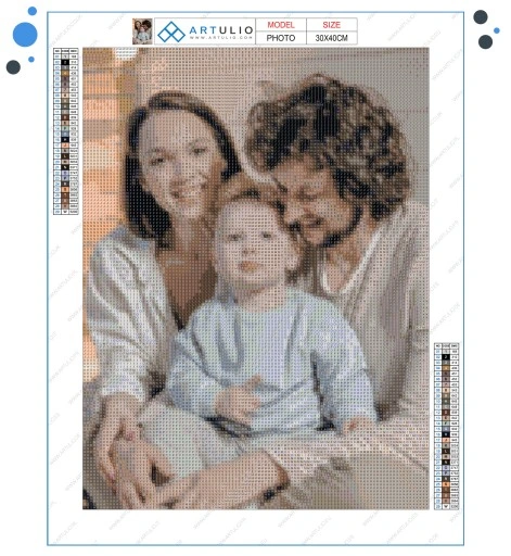 HAFT DIAMENTOWY ZE ZDJĘCIA 30x40 DIAMOND PAINTING, ZESTAW MOZAIKA+AKCESORIA