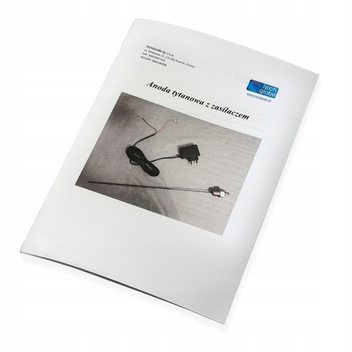 Anoda tytanowa 220mm anoda 1/2 do zbiornika bojler zasobnik CWU 100mA