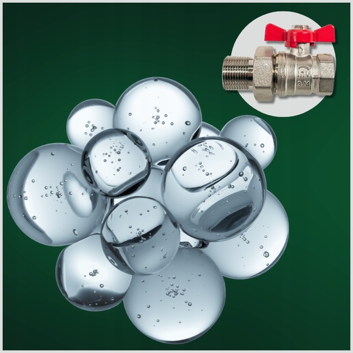 ZAWÓR KUREK KULOWY GW 3/4'' CALA DN20 ZE ŚRUBUNKIEM I DŁAWICĄ MOTYLEK