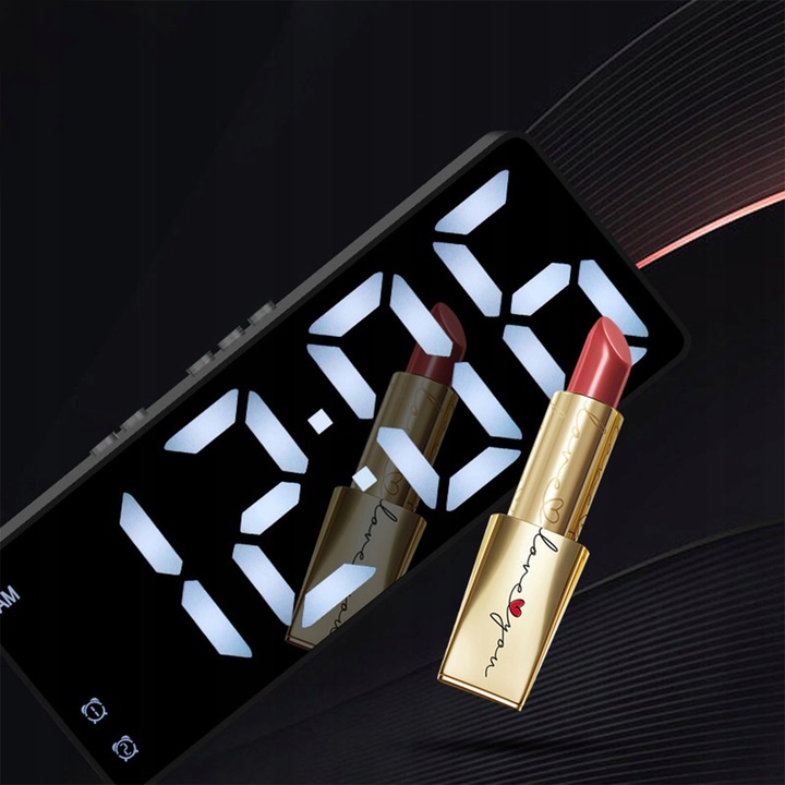 BUDZIK ZEGAR ELEKTRONICZNY LED GŁOŚNY STOJĄCY TEMPERATURA DATA + KABEL