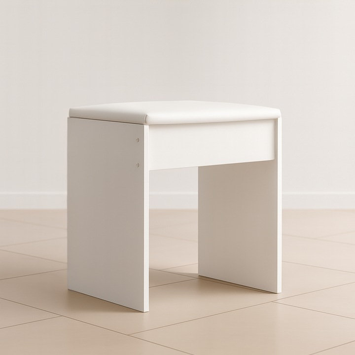 TOALETKA KOSMETYCZNA 90cm BIAŁA Z LUSTREM I OŚWIETLENIEM LED STORMY