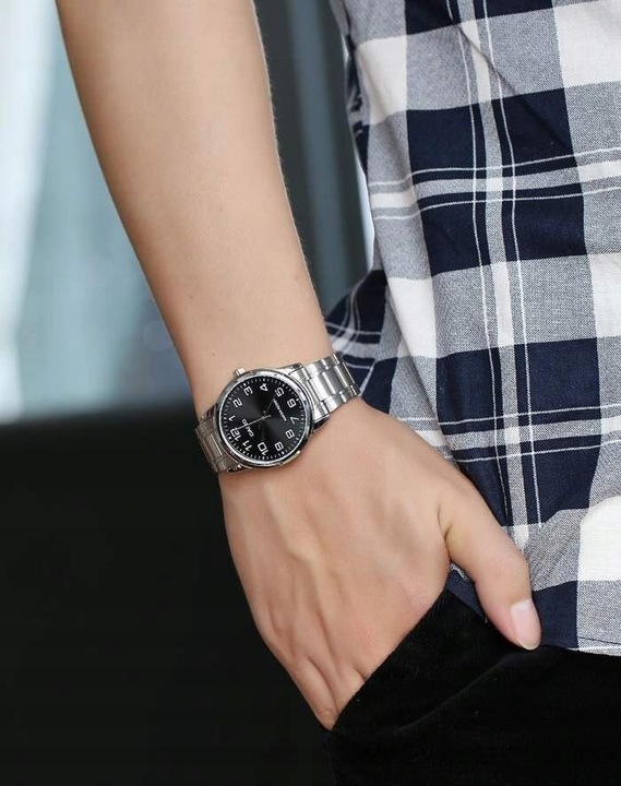 ZEGAREK MĘSKI CASIO ALTMAN+BOX +GRAWER stalowy cyfry bransoleta złoty