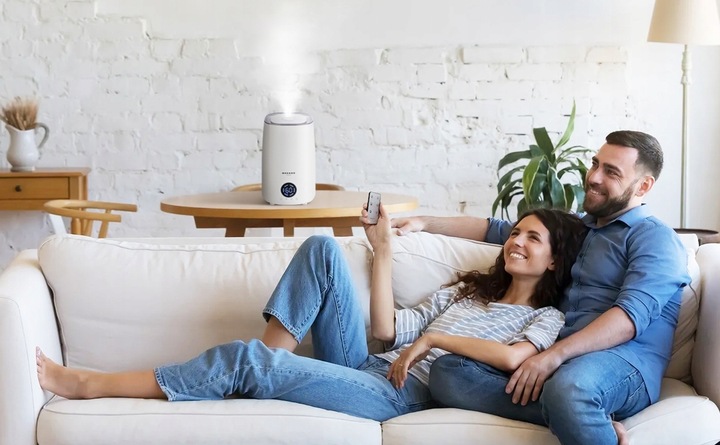 NAWILŻACZ POWIETRZA 3w1 4L HIGROMETR AROMATERAPIA DYFUZOR JONIZATOR