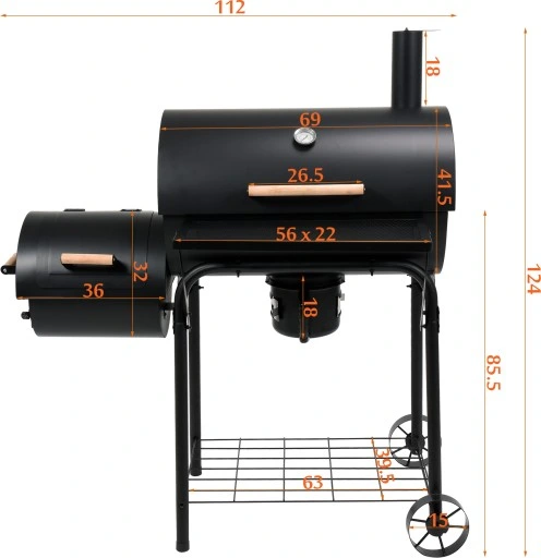GRILL WĘGLOWY OGRODOWY WĘDZARNIA XXL RUSZT LUND