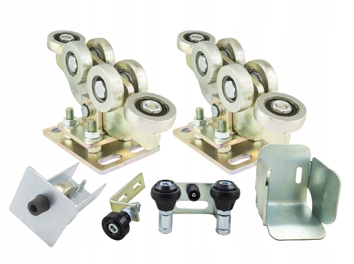 Zestaw wózek wózki rolki do bram bramy przesuwnej 70x70 6 rolek 6-ta