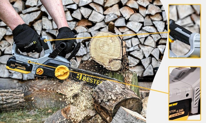 Piła Łańcuchowa Akumulatorowa Gałęziówka Pilarka 30Cm Bezszczotkowa