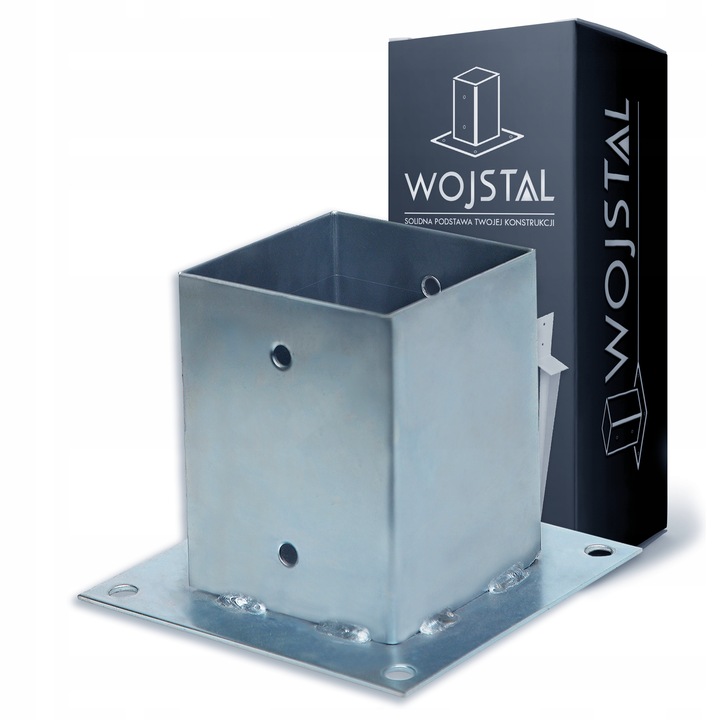 PODSTAWA SŁUPA DO PRZYKRĘCANIA 14x14cm OCYNKOWANA 2 mm | KOTWA