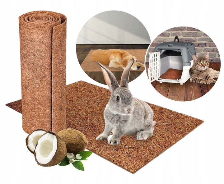 MATA KOKOSOWA LEGOWISKO POSŁANIE DO TRANSPORTERA KLATKA KRÓLIKA KOTA XXL