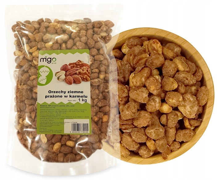 ORZECHY ZIEMNE W KARMELU 1kg - MIGOgroup