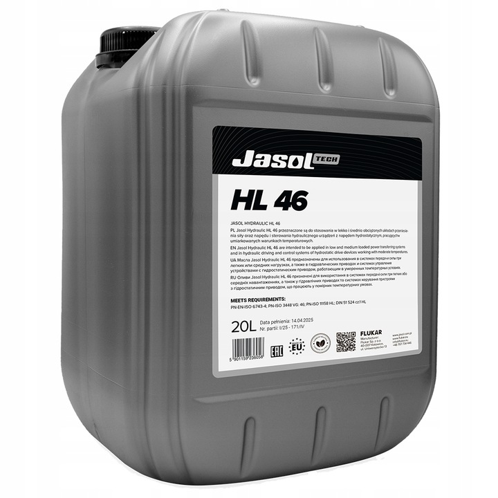 OLEJ HYDRAULICZNY JASOL HL 46 20L