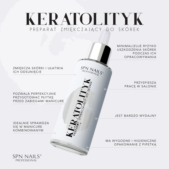 Keratolityk Preparat Zmiękczający Do Skórek i Paznokci 30 ml SPN Nails