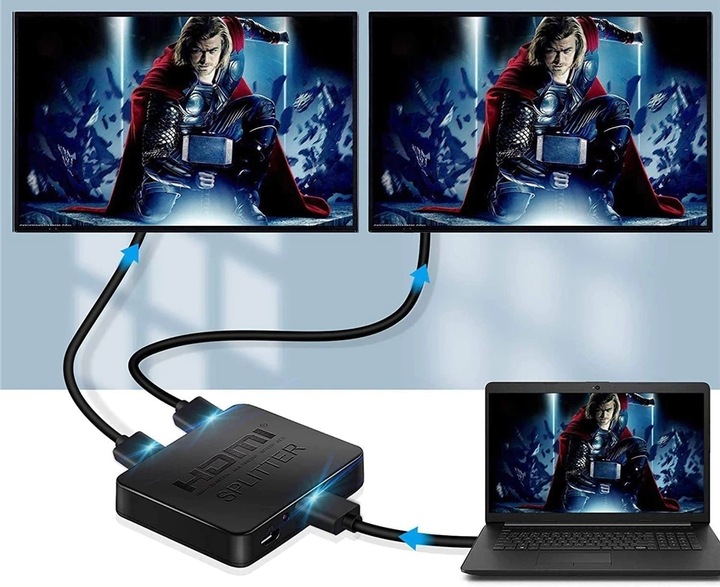 SPLITTER HDMI 2.0 1x2 ROZDZIELACZ ULTRAHD HDCP 2.2