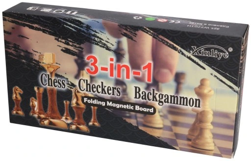 SZACHY DREWNIANE 3w1 2691