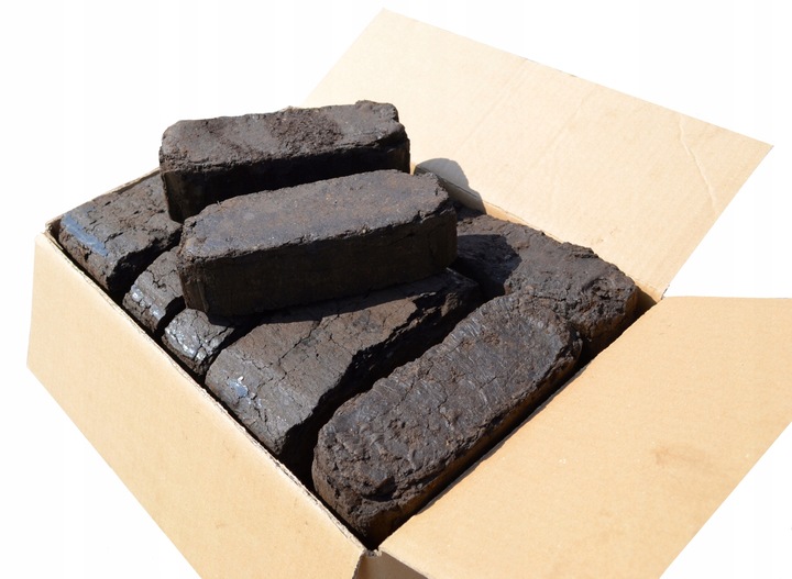 Brykiet TORFOWY w KARTONIE 20 kg DOBRY TANI OPAŁ