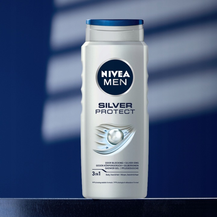NIVEA żel pod prysznic Silver Protect 4 x 500ml