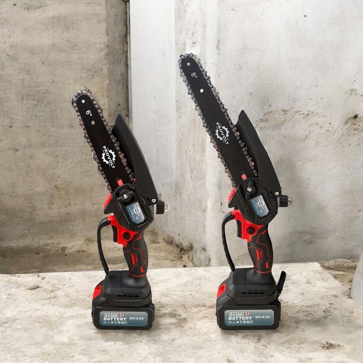 PIŁA ŁAŃCUCHOWA BEZSZCZOTKOWA AKUMULATOROWA PILARKA 6" + 8" CALI 2 AKU